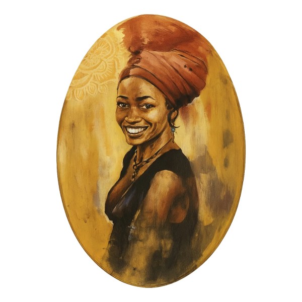 Mesista Gift Store – Decoupage Tableau Golden Lady Portrait