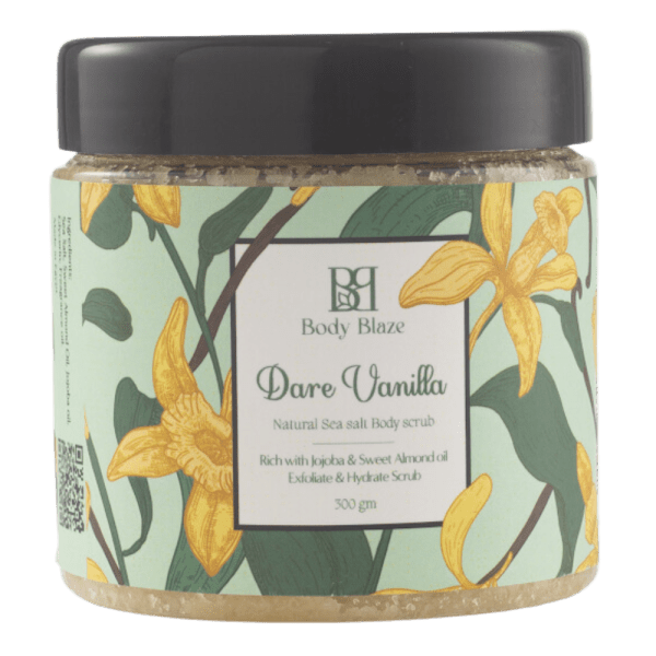 Body Blaze Dare Vanilla Salt Body Scrub - 300 gm