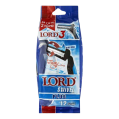 Lord 12-Piece Disposable Razors Rubber Handle Set Blue/Black