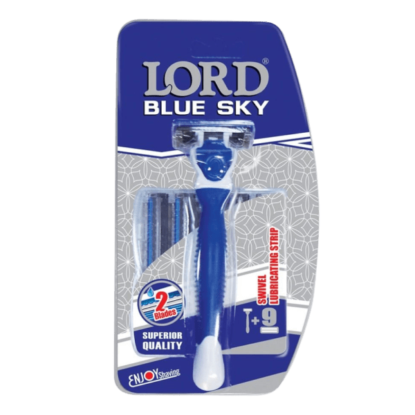 Lord Blue Sky Razor Set (Twin Blade Razor + 9 Two Plus Blade Refills)