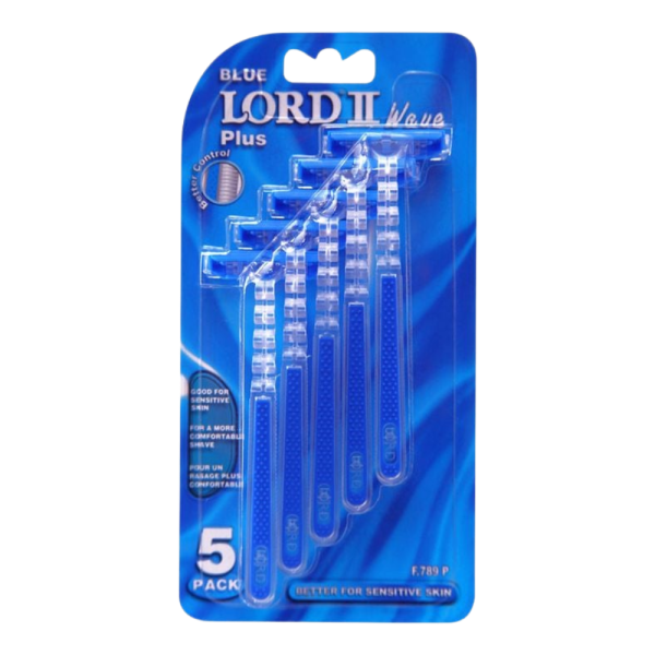 Lord 5-Piece II Wave Plus Razor Set Blue/Clear