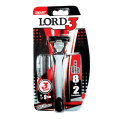 Lord SMART Men Shaving System Razor (1 Razor + 9 Refills) Triple Blade